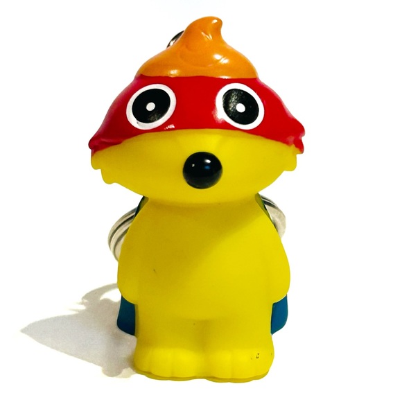 Vintage 1980s Star Awards Keychains Fox Wolf Grandma Blue Polka Dot Rainbow Toy - Picture 4 of 15